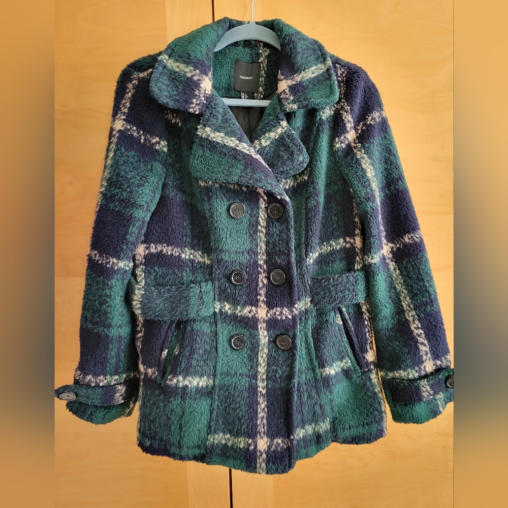 💢Lowered💢 FOREVER 21 Forest Green Peacot Size-L